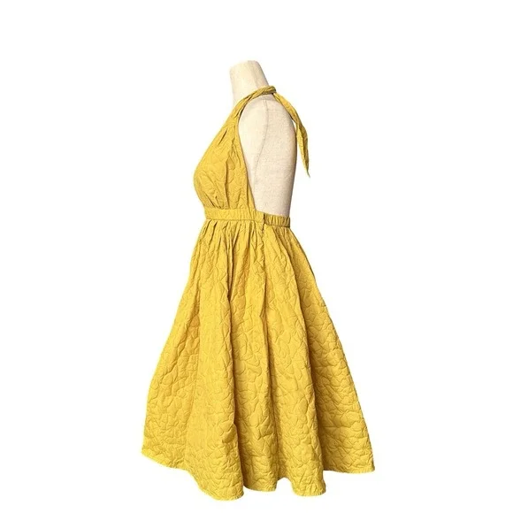 Jean Paul Gaultier for Target Cocktail Fairy Halter Dress Small Junior 7 Yellow - Picture 8 of 15